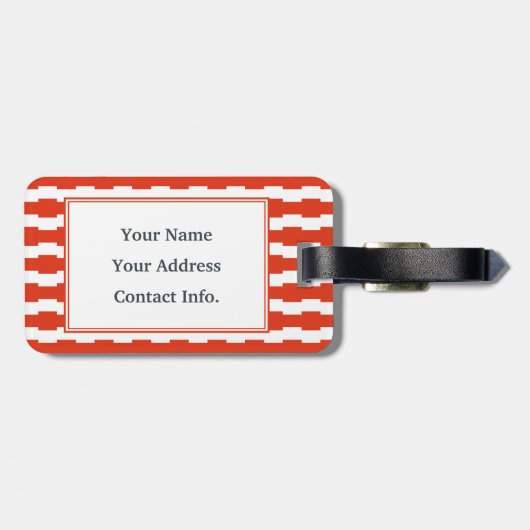 Monogram Boxstripe Patroon Bagagelabel (Achterkant horizontaal)
