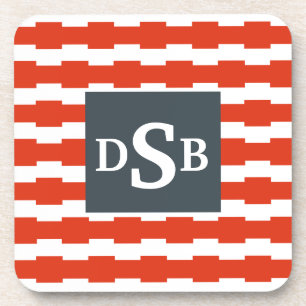 Monogram Boxstripe Patroon Drankjes Onderzetter