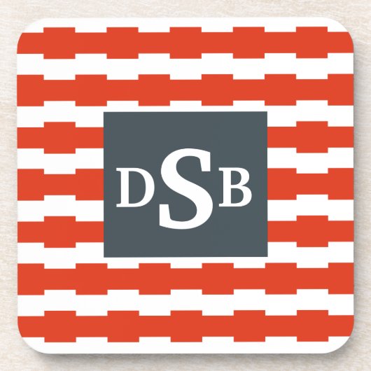 Monogram Boxstripe Patroon Drankjes Onderzetter (Voorkant)