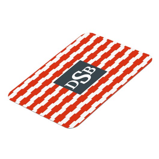 Monogram boxstrippatroon magneet (Linkerzijde)