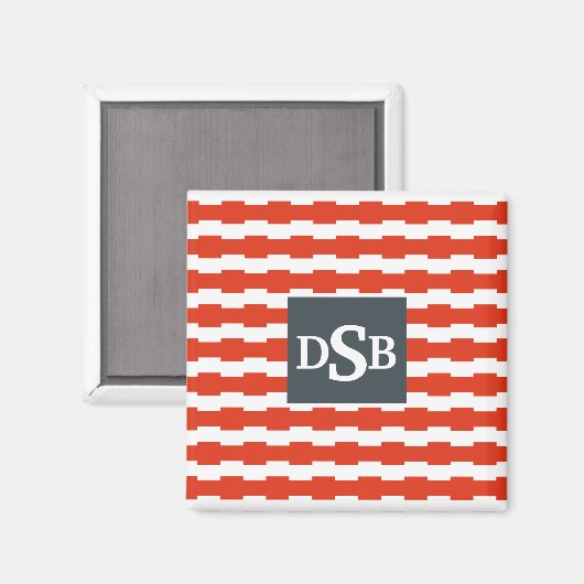 Monogram boxstrippatroon magneet (Voorkant / Achterkant)