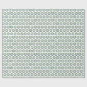 Monogram Boxwood krans met gember kruik Ornamenten Cadeaupapier (Vlak)