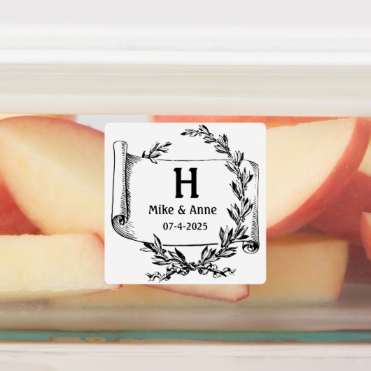 Monogram Branches en Papyrus Labels (Aangebracht)