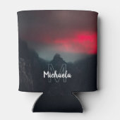 Monogram brandende wolken, mist en bergen blikjeskoeler (Achterkant)