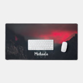 Monogram brandende wolken, mist en bergen bureaumat (Keyboard & Muis)