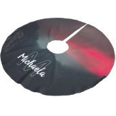 Monogram brandende wolken, mist en bergen kerstboom rok (Gekanteld)