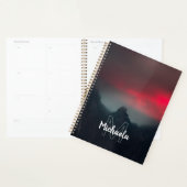 Monogram brandende wolken, mist en bergen planner (Display)