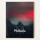 Monogram brandende wolken, mist en bergen planner (Achterkant)