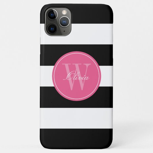 Monogram breedband patroon Case-Mate iPhone case (Achterkant)