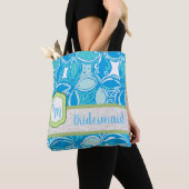 Monogram Bridal Party Geheugenontwerp Tote Bag (Dichtbij)