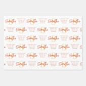 Monogram Bridesmaid Bloemenmeisje Maid Honor Bedan Inpakpapier Vel (Voorkant 3)