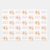 Monogram Bridesmaid Bloemenmeisje Maid Honor Bedan Inpakpapier Vel (Voorkant 2)