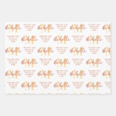 Monogram Bridesmaid Bloemenmeisje Maid Honor Bedan Inpakpapier Vel (Voorkant)