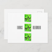 Monogram brief een naam grillige dank u briefkaart (Voorkant / Achterkant)