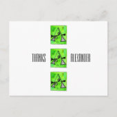 Monogram brief een naam grillige dank u briefkaart (Voorkant)