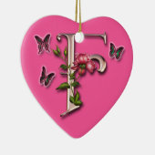 MONOGRAM BRIEF F - HARTSCHAP KERAMISCH ORNAMENT (Rechts)