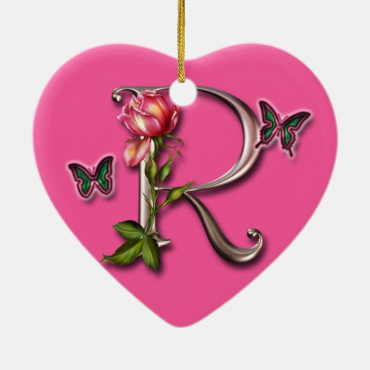 MONOGRAM BRIEF R - HARTSCHEMA KERAMISCH ORNAMENT (Achterkant)