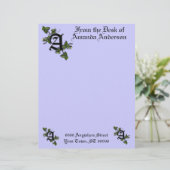 Monogram briefhoofd met letter A, personaliseer (Staand voorkant)