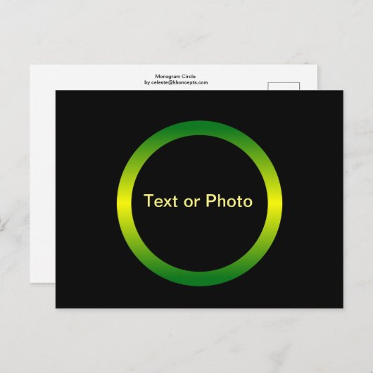 Monogram Briefkaart (Voorkant / Achterkant)