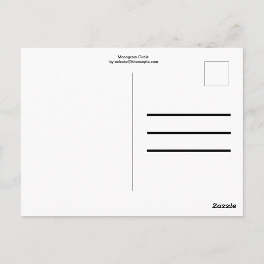 Monogram Briefkaart (Achterkant)