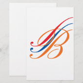 monogram briefpapier (Voorkant / Achterkant)