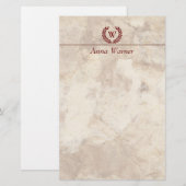  monogram briefpapier (Voorkant / Achterkant)