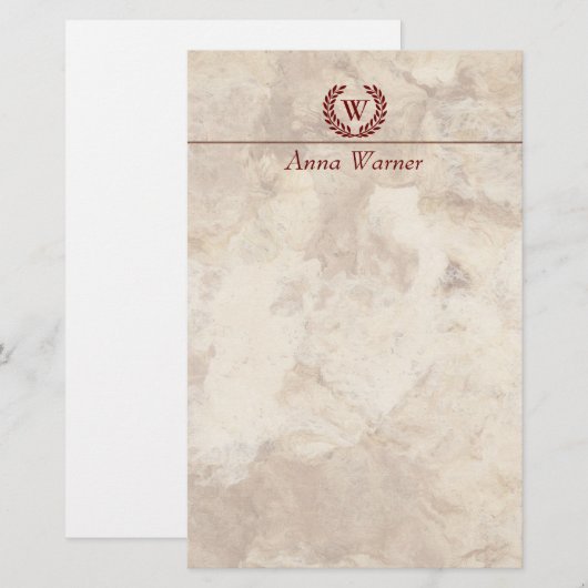  monogram briefpapier (Voorkant / Achterkant)