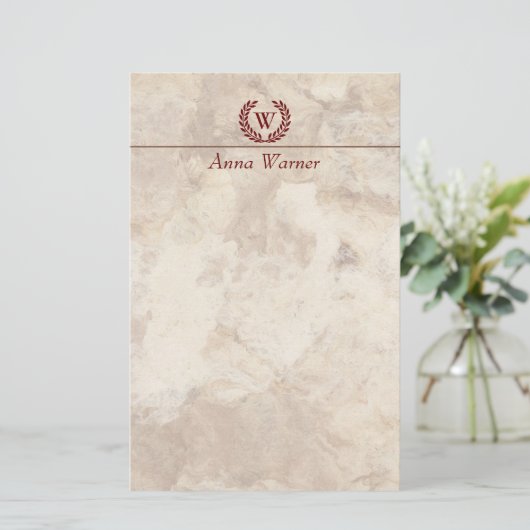  monogram briefpapier (Staand voorkant)