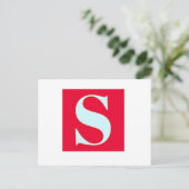 Monogram Bright en Elegant Alphabet Briefkaart (Staand voorkant)