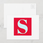 Monogram Bright en Elegant Alphabet Briefkaart (Voorkant / Achterkant)