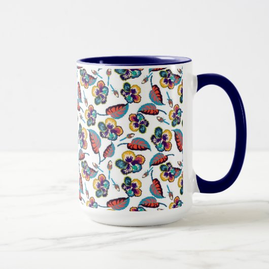 Monogram | Bright Hibiscus Pattern Mok (Rechts)