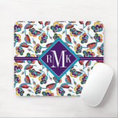 Monogram | Bright Hibiscus Pattern Muismat (Met muis)