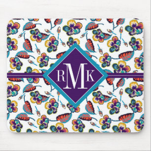 Monogram   Bright Hibiscus Pattern Muismat