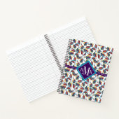 Monogram | Bright Hibiscus Pattern Notitieboek (Binnen)
