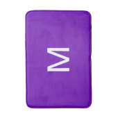 Monogram Bright Paars Wit Badmat (Voorkant Verticaal)