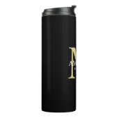 Monogram Bright Yellow Named thermal tumbler Thermosbeker (Gedraaid links)