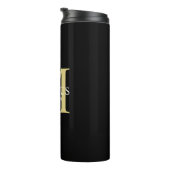 Monogram Bright Yellow Named thermal tumbler Thermosbeker (Geroteerd rechts)