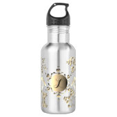 Monogram Bronze-achtige danserende rendierschilfer Waterfles (Voorkant)