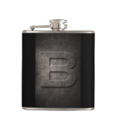 Monogram Bronze Black Metal B Heupfles (Voorkant)