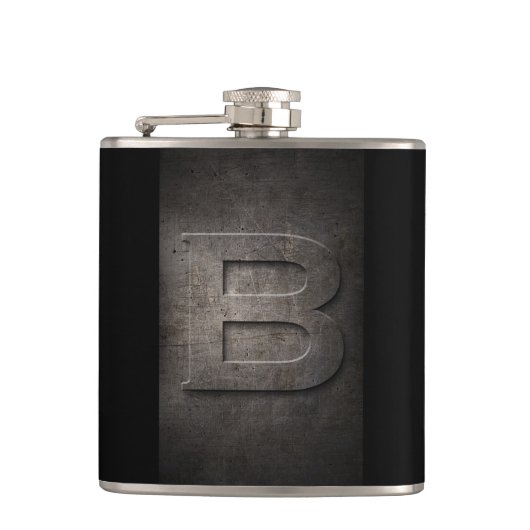 Monogram Bronze Black Metal B Heupfles (Voorkant)