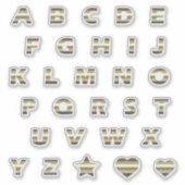 Monogram Bronze Yellow Beige Stripes Sticker (Voorkant)