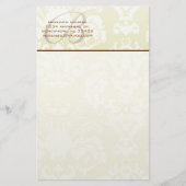 Monogram Brown & Creme Stationery Briefpapier (Voorkant)