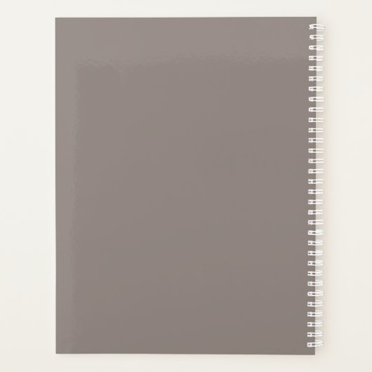 Monogram Brown Elegant Professional Planner (Achterkant)