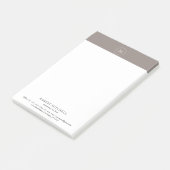 Monogram Brown Elegant Professional Post-it® notes (Schuin)