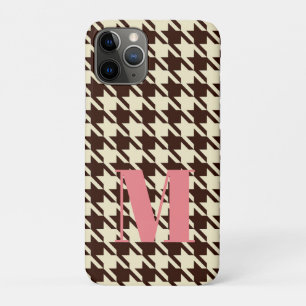 Monogram Brown Ivory Pepita Houndstooth Pattern Case-Mate iPhone Case
