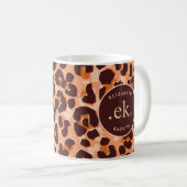 Monogram Brown Leopard Koffiemok (Voorkant rechts)