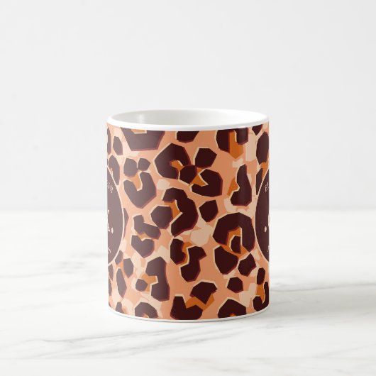 Monogram Brown Leopard Koffiemok (Center)