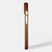 Monogram Brown Rustic Leather stijlvolle scriptnaa Case-Mate iPhone Case (Achterkant / Links)