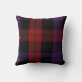 Monogram BROWN Tartan Blauw Rood Jonggehuwden Trou Kussen (Achterkant)