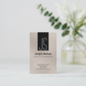 Monogram Browny Beige Black Manager Visitekaartje (Staand voorkant)